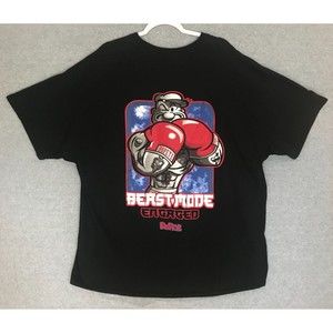 Popeye Boxing 'Beast Mode‎ Engaged' T-Shirt Men's 3XL Black Short Sleeve Cotton